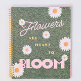 Rough Draft Large Notebook, Floral Stripe