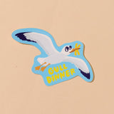 Vinyl Sticker—Gull Dinner (Seagull, Coastal)