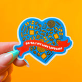 Pasta Is My Love Language Waterproof Italian Food Sticker: Single