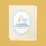 A Silly Goose is Almost Loose Baby Shower Greeting Card