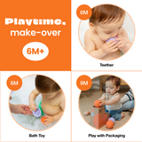 B is for ball® - 2-Ball Set | Sensory, Bath & Open Play: Navy & Golden Yellow