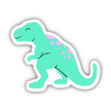 Cute Green T-Rex Dinosaur Sticker