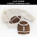 Football Beanie Game Day Hat Baby & Kids: S (0-6 months)