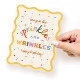 Sprinkles and Wrinkles Wavy Die Cut Notecard