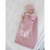 Hi. Rosy Hand Knit Beanie Hat Baby & Kids: S (0-6 months)