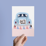 Newlywed Wedding Beetle, Car Congratulations Greeting Card