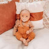 *NEW SIZE* Itzy Soother™ Natural Rubber Paci Sets: Coconut + Toast 6-18 M