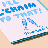 Letterpress Congrats Card—L'Chaim To That (Modern, Jewish)