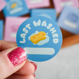 Last Washed Sponge Sticker (Dry or Wet Erase)