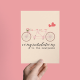 Congratulations to the Newlyweds, Wedding Bike Greeting Card