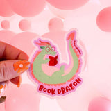 Book Dragon Voracious Reader Reading Bookish Library Sticker: Single