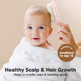 KeaBabies Baby Hair Brush and Comb Set: Blush