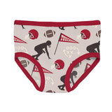 Print Girl's Underwear in Latte Touchdown: L-10/12