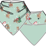 Vintage Reindeer & Santa Uni - Bandana Bib: O/S
