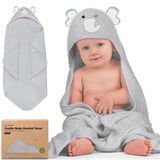KeaBabies Cuddle Baby Hooded Towel: Elephant / Regular