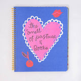 Rough Draft Large Notebook, Cherry Hearts