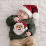 Santa Crimson Stocking Hat for Baby Kids & Adult: XL (tween thru adult)