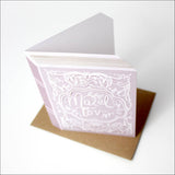 Mazel Tov Greeting Card - Mauve