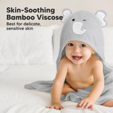 KeaBabies Cuddle Baby Hooded Towel: Elephant / Regular