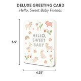 Hello, Sweet Baby Friends Deluxe Greeting Card