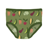 Print Girl's Underwear in Grasshopper Garden Veggies: XS-5/6