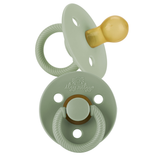 *NEW SIZE* Itzy Soother™ Natural Rubber Paci Sets: Coconut + Toast 6-18 M
