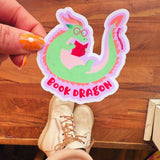 Book Dragon Voracious Reader Reading Bookish Library Sticker: Single