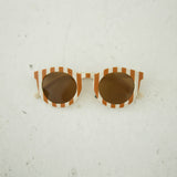 Striped Sunglasses, Kids Sunglasses, Toddler Sunglasses, UV: Brown/Ivory