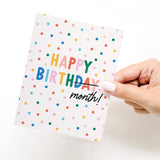 Happy Birth-month Letterpress Greeting Card