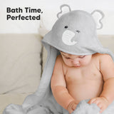 KeaBabies Cuddle Baby Hooded Towel: Elephant / Regular