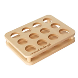 12-Slot Sustainable Wooden Umbrella POS Display Stand