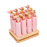 12-Slot Sustainable Wooden Umbrella POS Display Stand