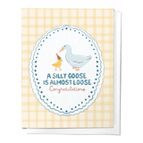 A Silly Goose is Almost Loose Baby Shower Greeting Card