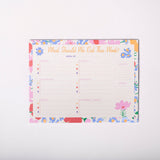 Meal Planner and Shopping List Set, Floral