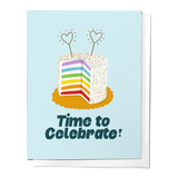 Time to Celebrate! Pride Cake Congratulations Greeting Card
