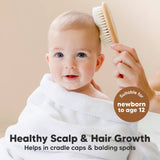 KeaBabies Baby Hair Brush and Comb Set for Infant, Newborn: Walnut / Regular
