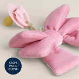 *NEW OPTIONS* Bitzy Pal Natural Rubber Pacifier & Plush: Cow