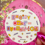 Easily Overstimulated Anxiety Mental Health Funky Sticker: Single