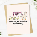 Mother Duck and Ducklings Mother's Day Card