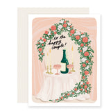 Happy Couple Champagne | Cheers to the Newlyweds Card
