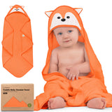 KeaBabies Cuddle Baby Hooded Towel: Fox / Regular