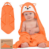 KeaBabies Cuddle Baby Hooded Towel: Fox / Regular