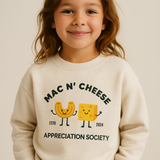 Kids long sleeve shirt - mac n cheese - toddler sweatshirt: 5T