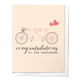 Congratulations to the Newlyweds, Wedding Bike Greeting Card