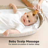 KeaBabies Baby Hair Brush and Comb Set for Infant, Newborn: Walnut / Regular