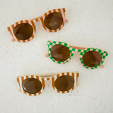 Striped Sunglasses, Kids Sunglasses, Toddler Sunglasses, UV: Brown/Ivory