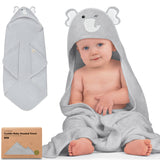 KeaBabies Cuddle Baby Hooded Towel: Elephant / Regular