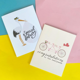 Congratulations to the Newlyweds, Wedding Bike Greeting Card