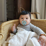*NEW SIZE* Itzy Soother™ Natural Rubber Paci Sets: Coconut + Toast 6-18 M