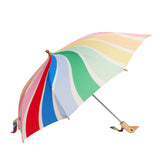 New! Limited Meri Meri Rainbow Stripes Kids Duck Umbrella: Multi-Colored